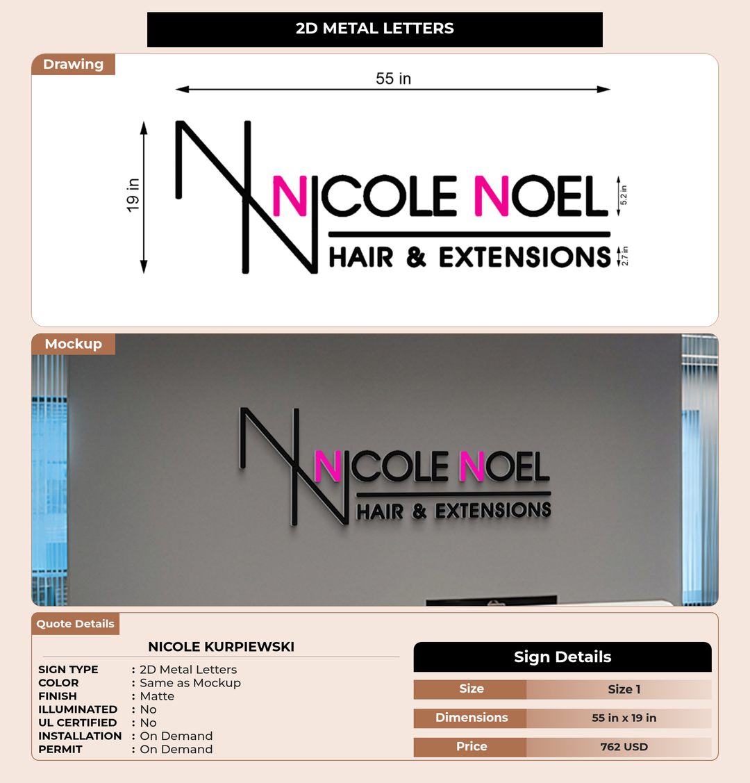CUSTOM MOCKUP SIGN FOR Nicole Kurpiewski