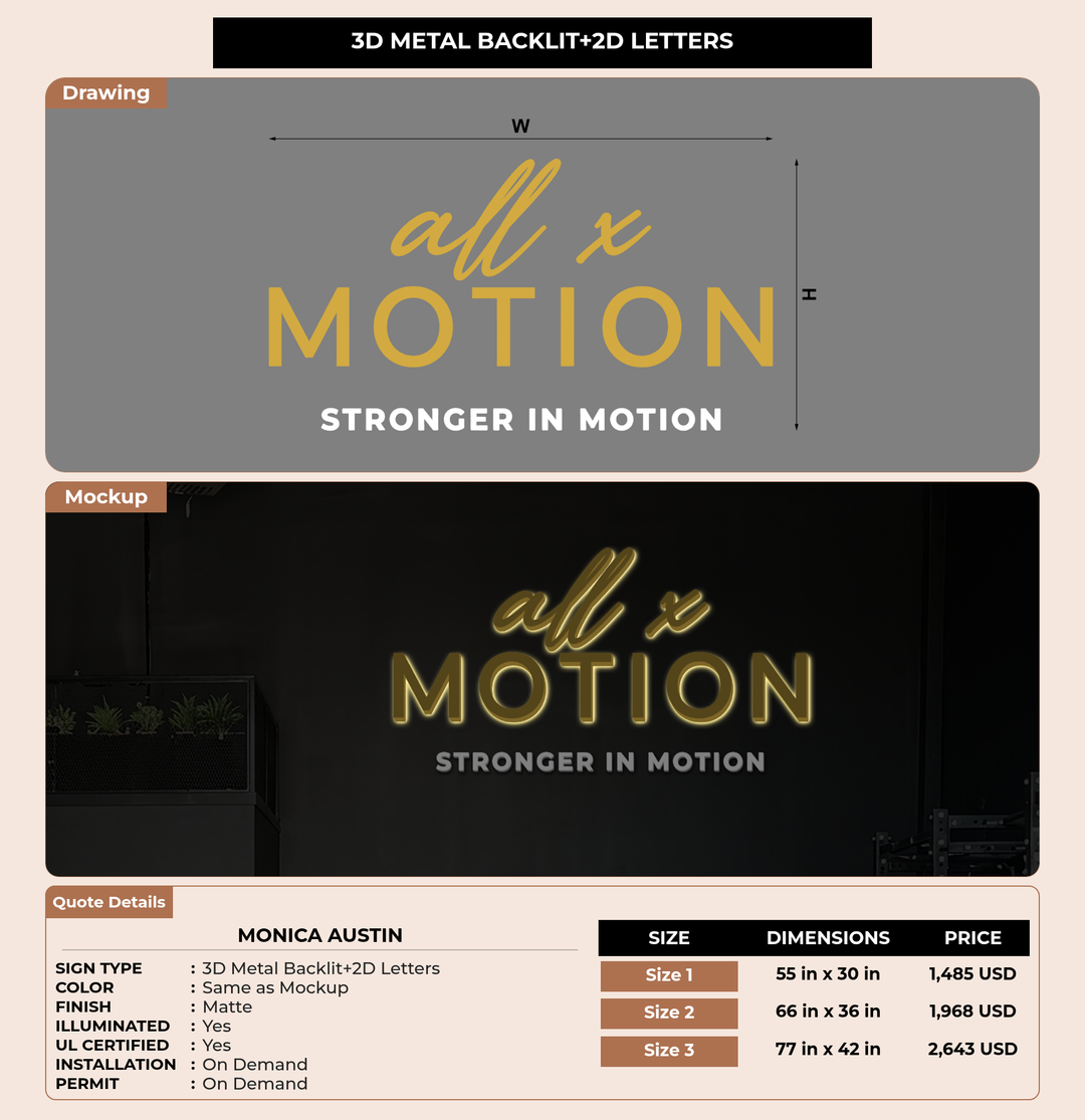 CUSTOM MOCKUP SIGN FOR Monica Austin