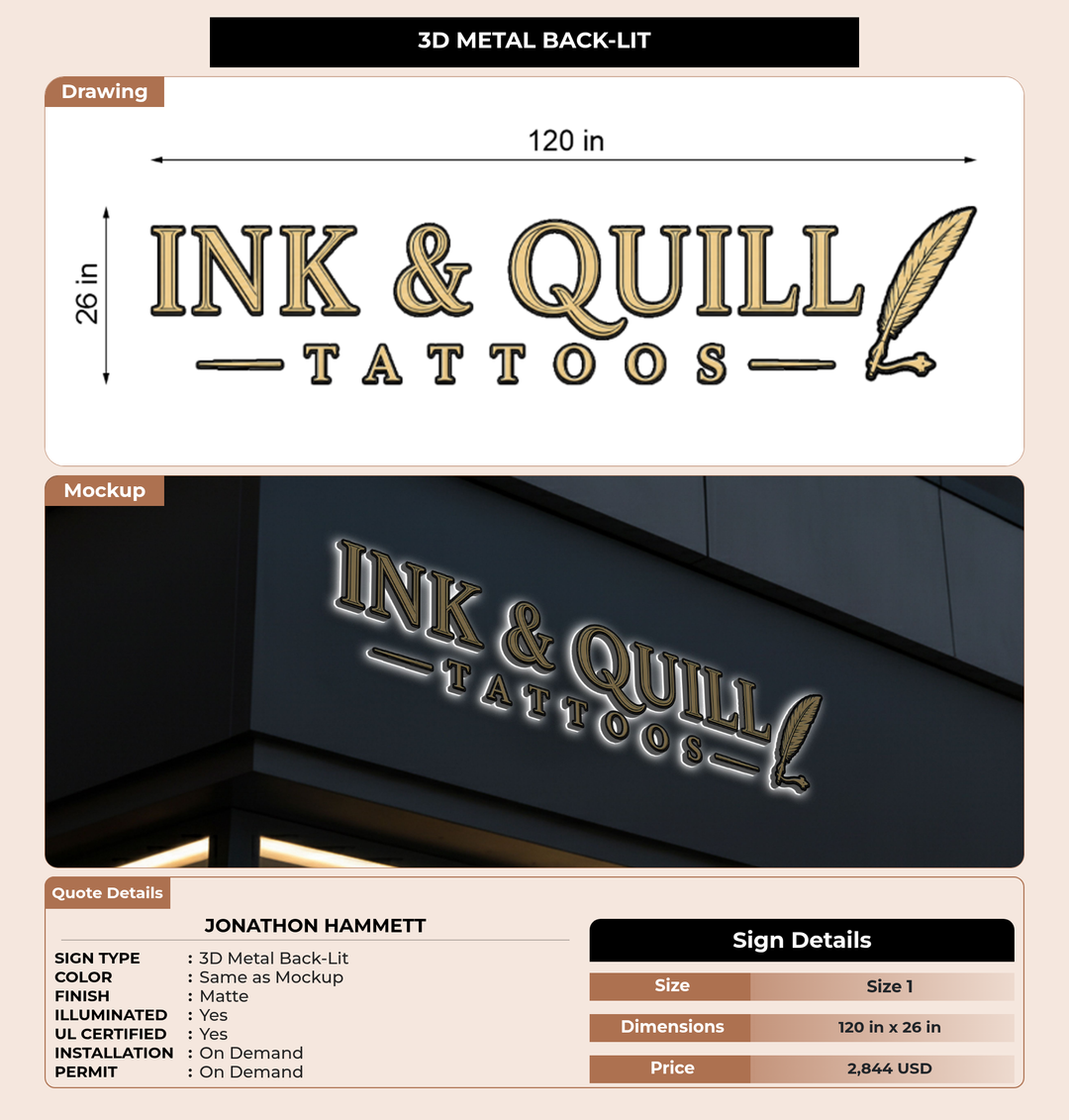 CUSTOM MOCKUP SIGN FOR Jonathon Hammett