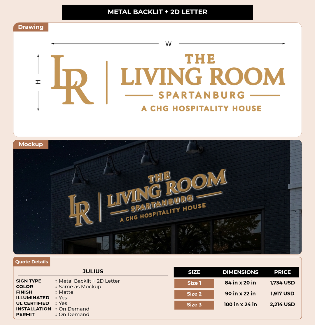 CUSTOM MOCKUP SIGN FOR Julius