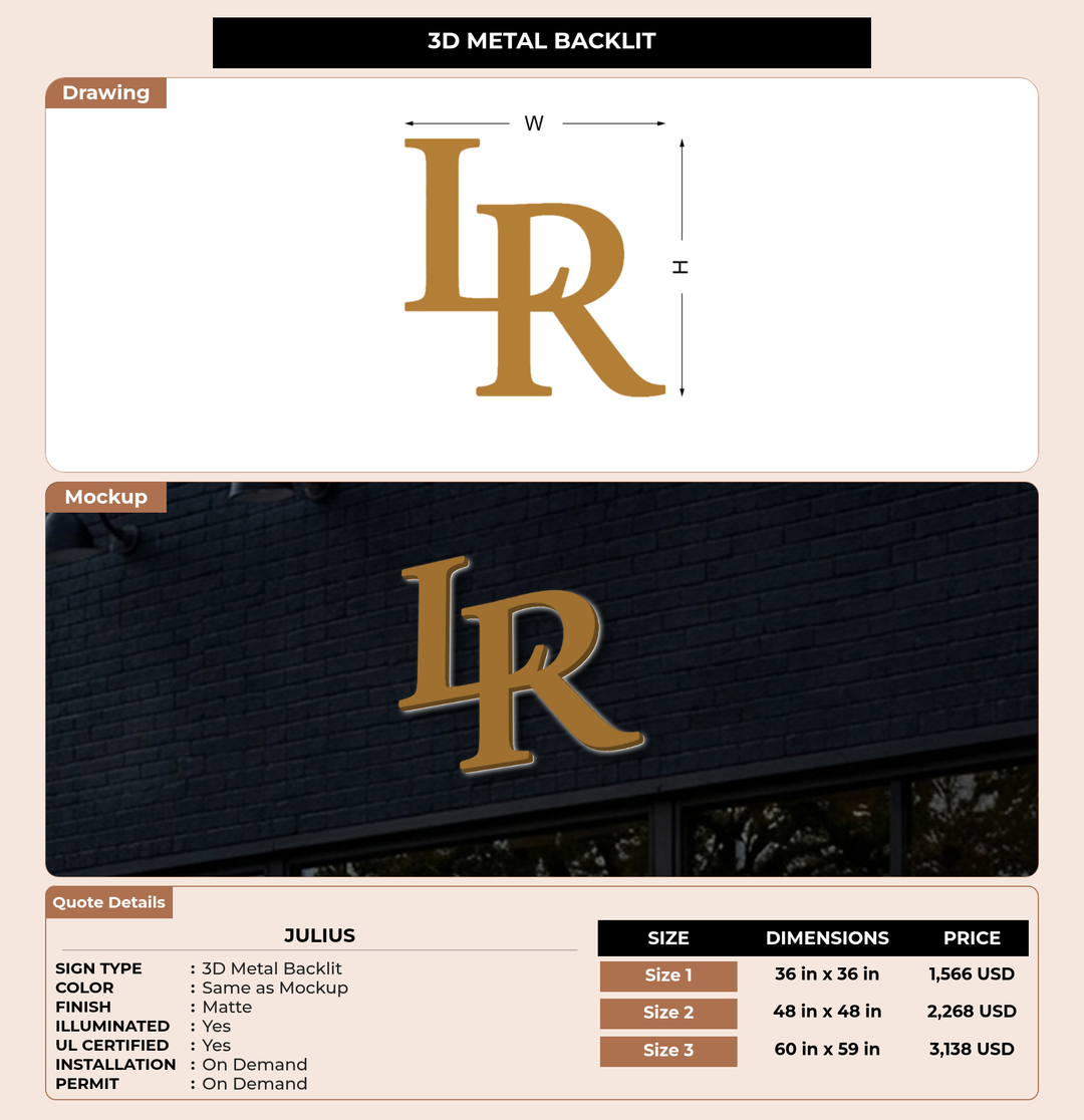 CUSTOM MOCKUP SIGN FOR Julius