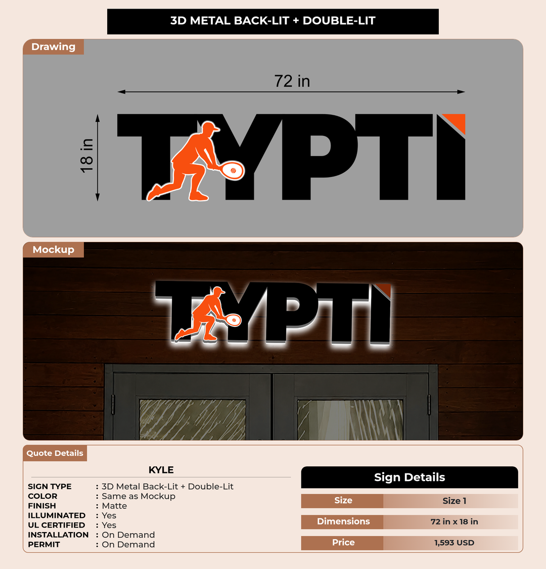 CUSTOM MOCKUP SIGN FOR Kyle