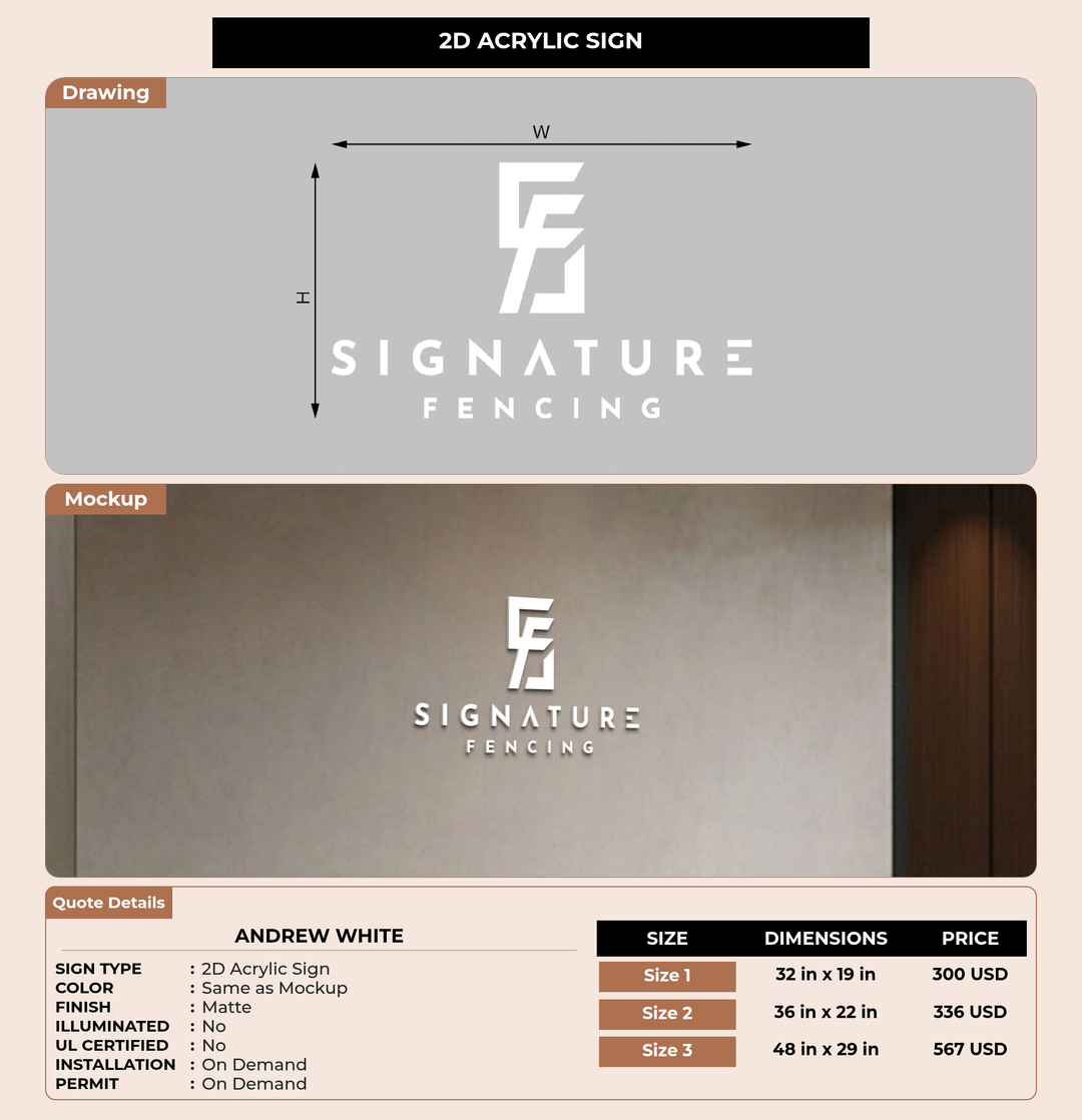 CUSTOM MOCKUP SIGN FOR Andrew White