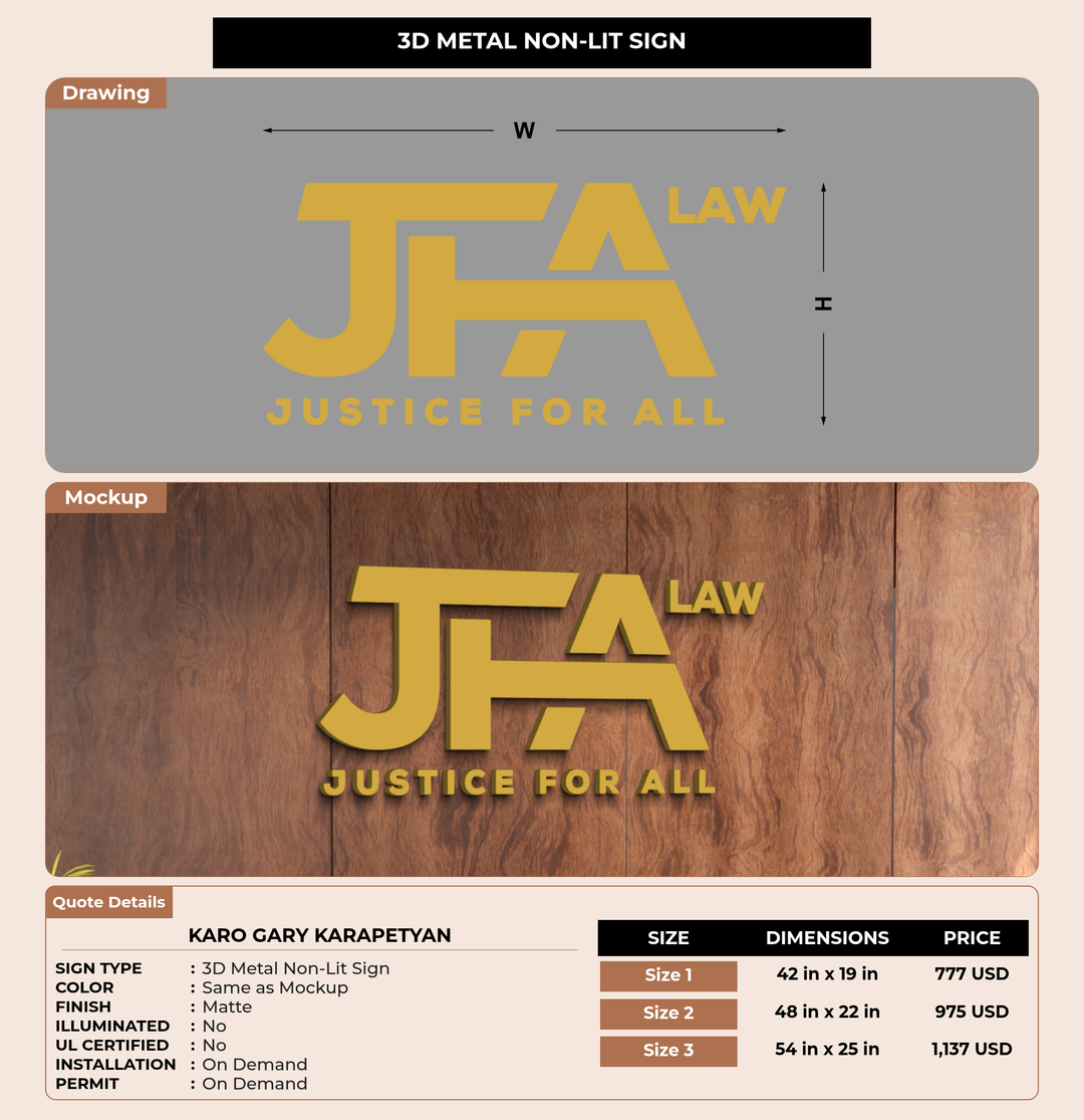 CUSTOM MOCKUP SIGN FOR Karo Gary Karapetyan