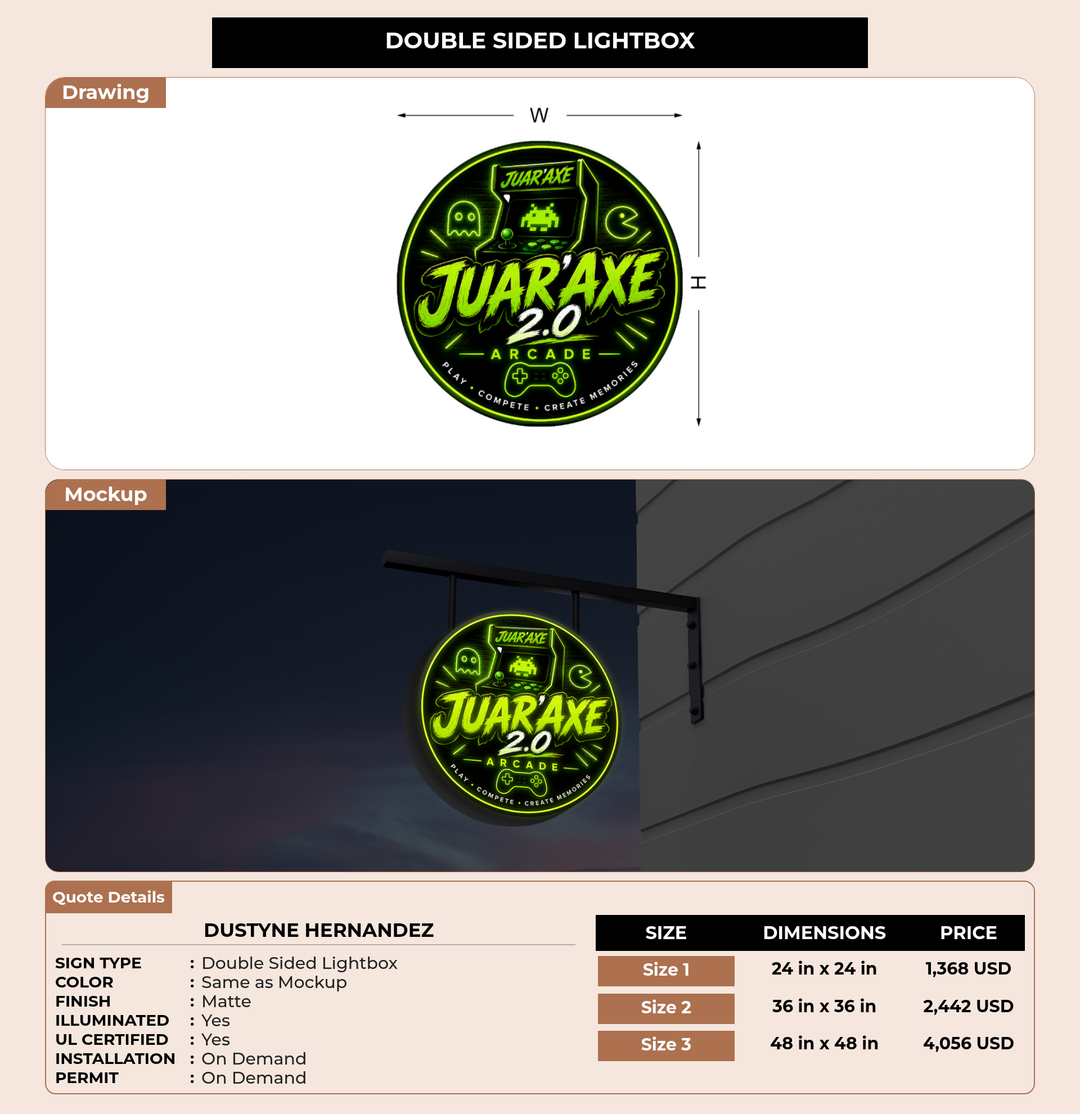 CUSTOM MOCKUP SIGN FOR dustyne hernandez