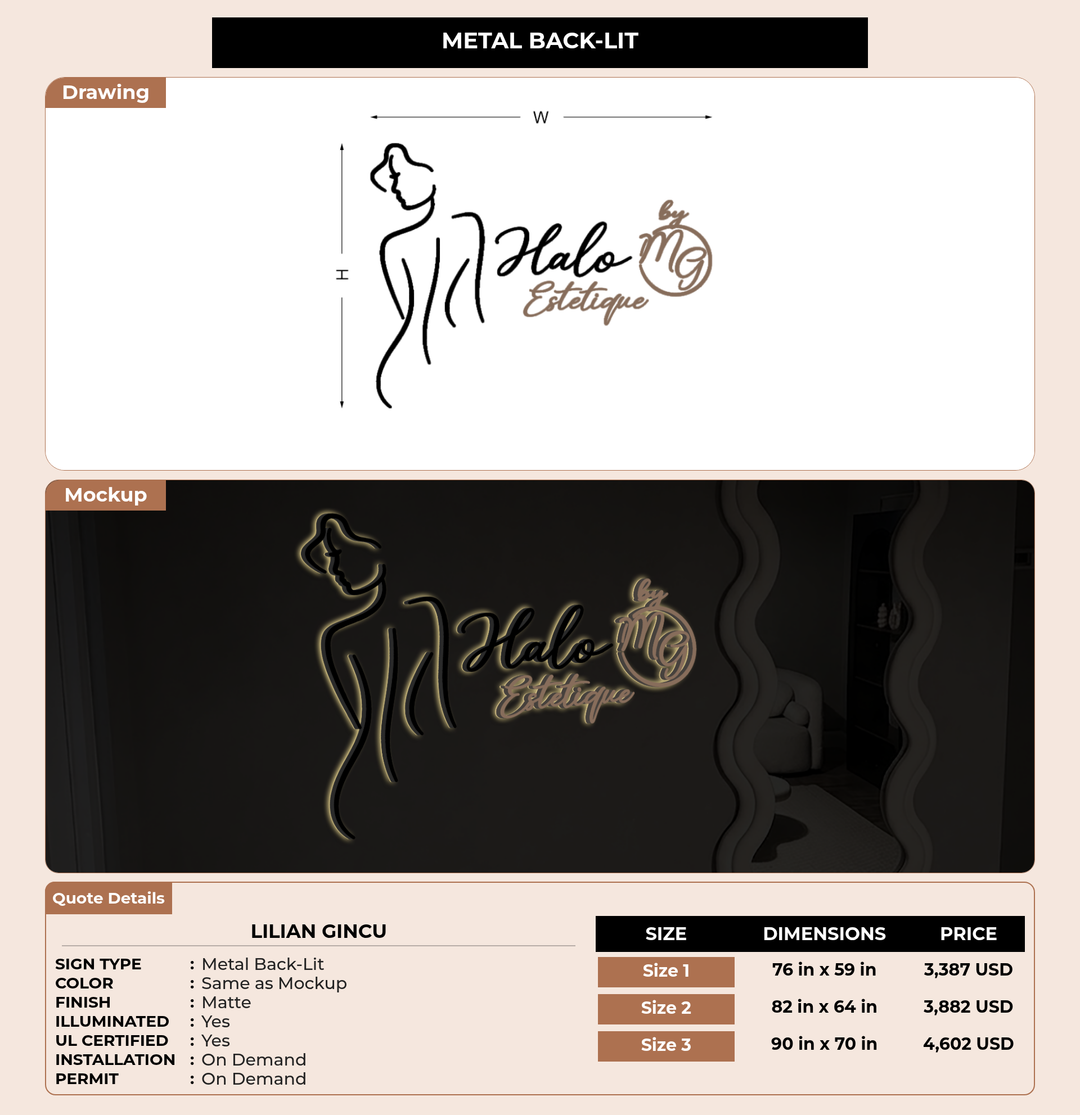 CUSTOM MOCKUP SIGN FOR Lilian Gincu
