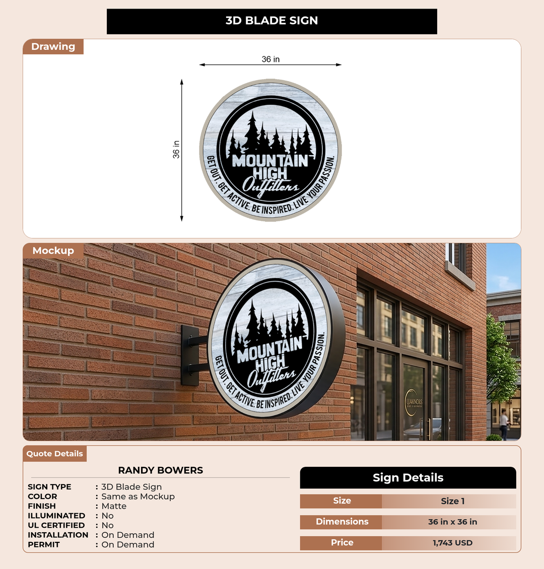 CUSTOM MOCKUP SIGN FOR RANDY BOWERS