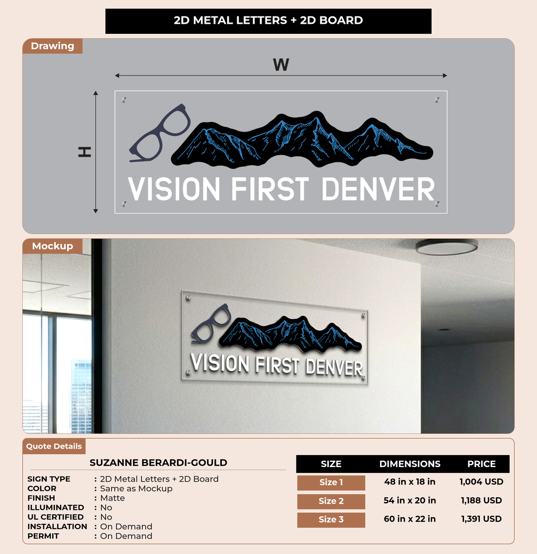 CUSTOM MOCKUP SIGN FOR Suzanne Berardi-Gould