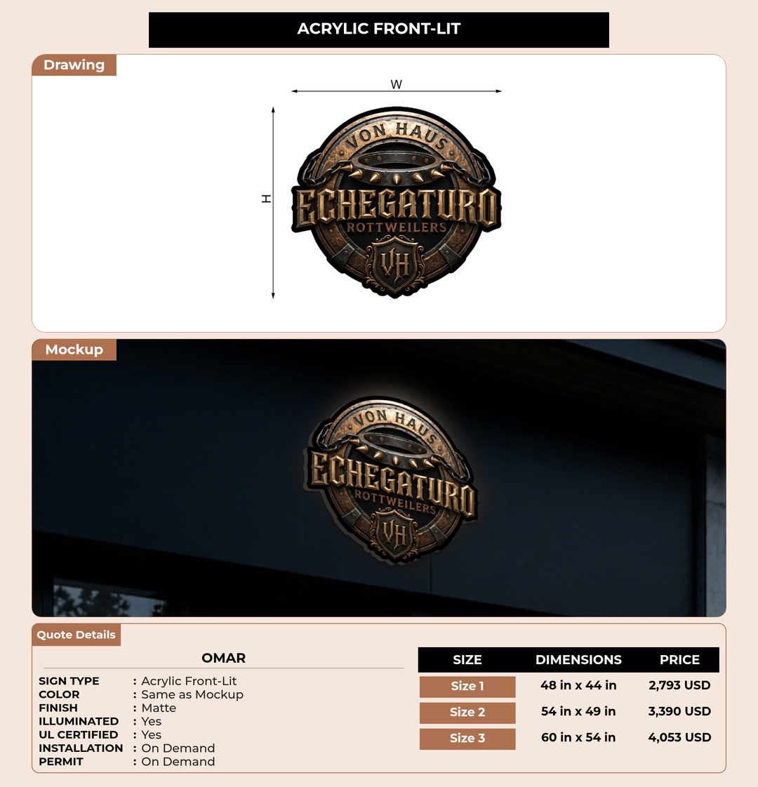 CUSTOM MOCKUP SIGN FOR Omar