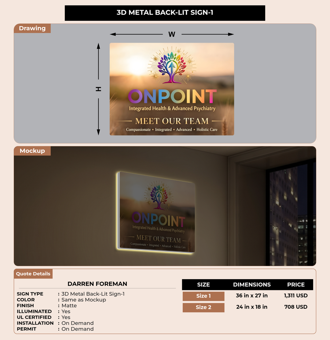 CUSTOM MOCKUP SIGN FOR DARREN FOREMAN