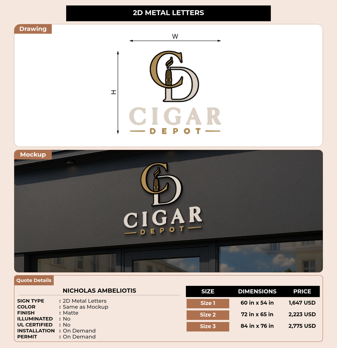 CUSTOM MOCKUP SIGN FOR Nicholas Ambeliotis