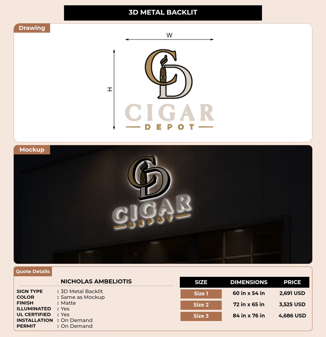 CUSTOM MOCKUP SIGN FOR Nicholas Ambeliotis