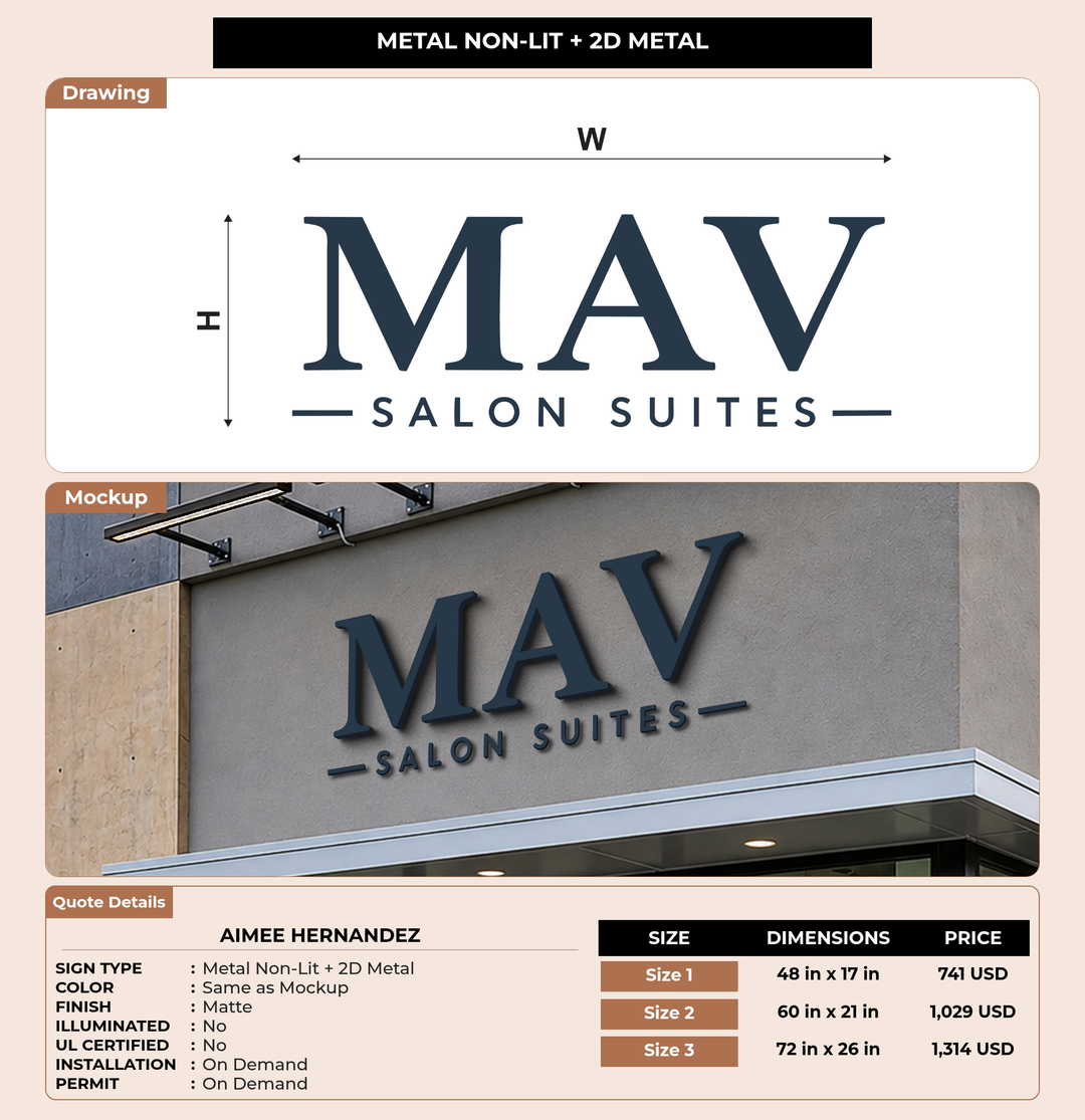 CUSTOM MOCKUP SIGN FOR Aimee Hernandez