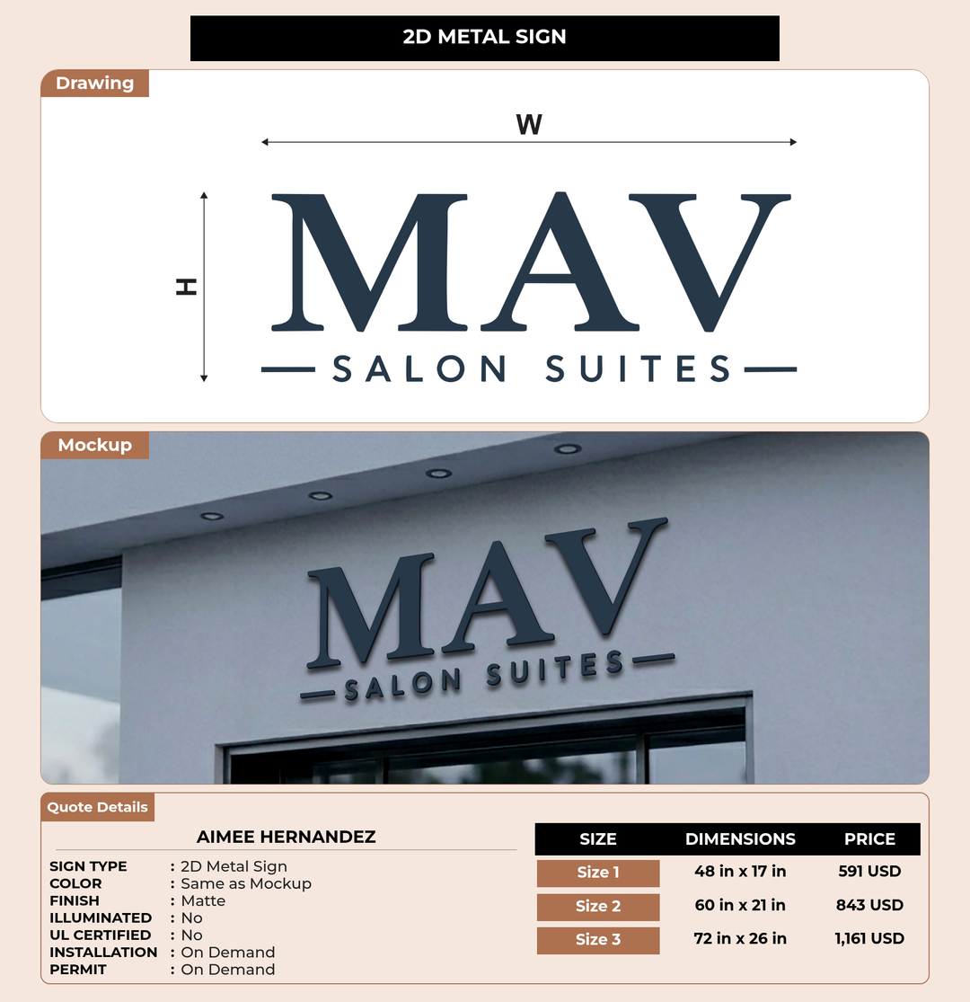CUSTOM MOCKUP SIGN FOR Aimee Hernandez