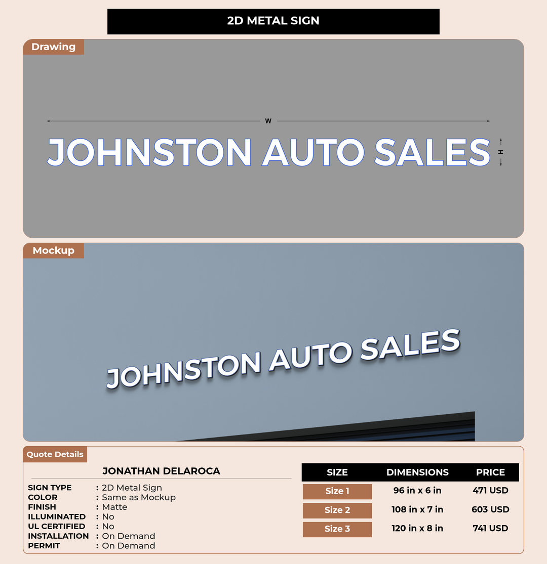 CUSTOM MOCKUP SIGN FOR Jonathan Delaroca