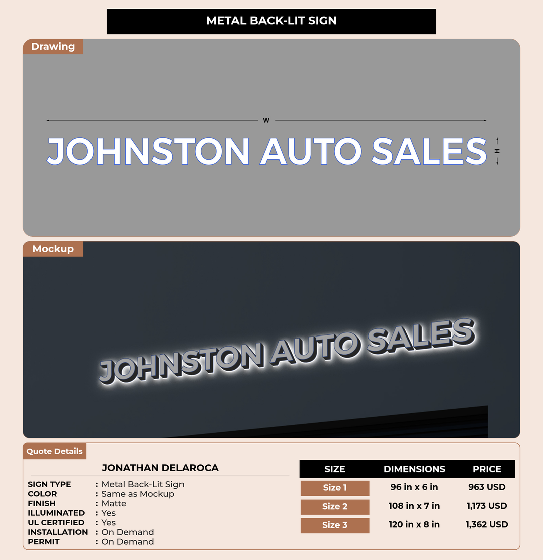 CUSTOM MOCKUP SIGN FOR Jonathan Delaroca