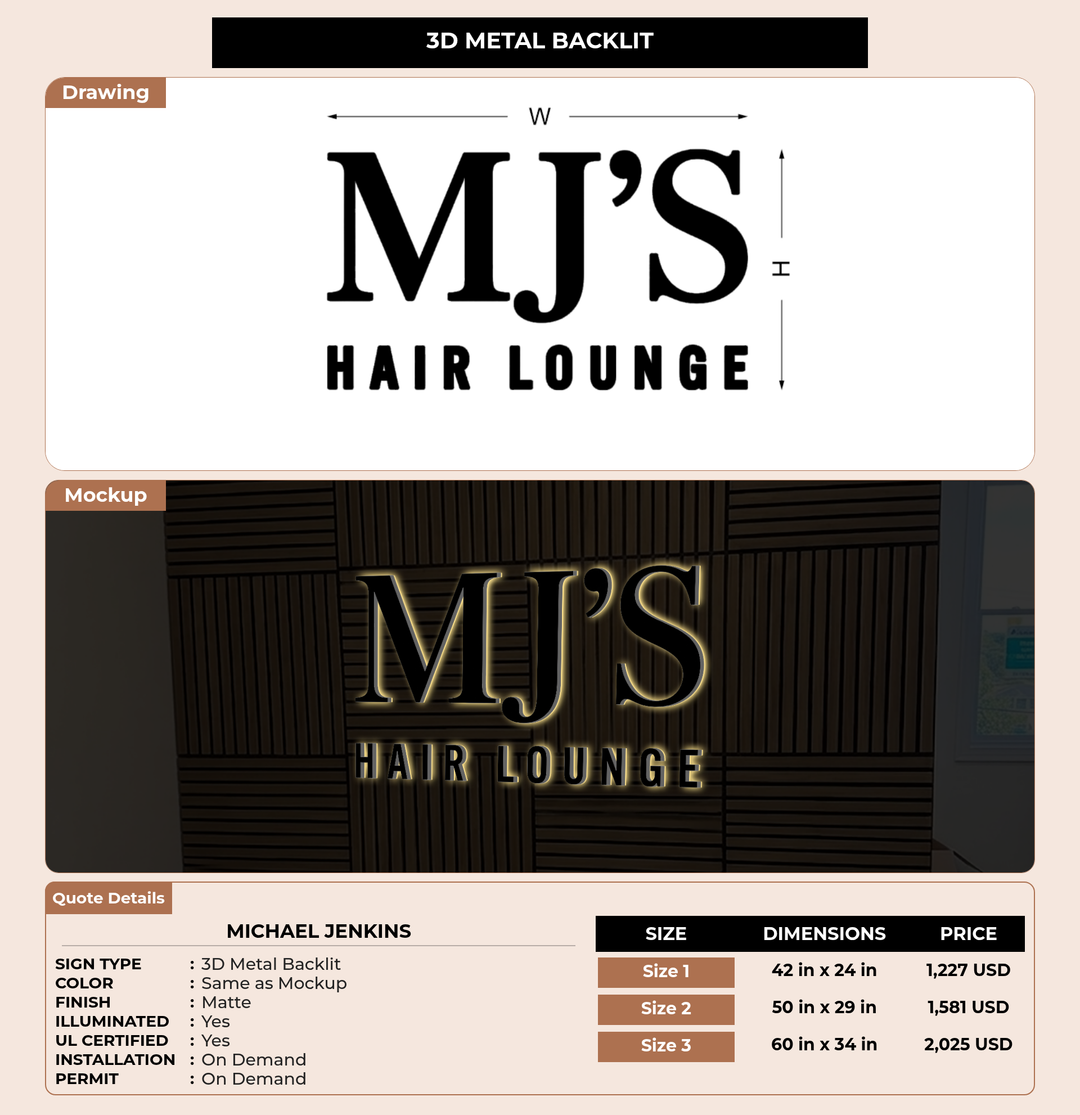 CUSTOM MOCKUP SIGN FOR Michael Jenkins