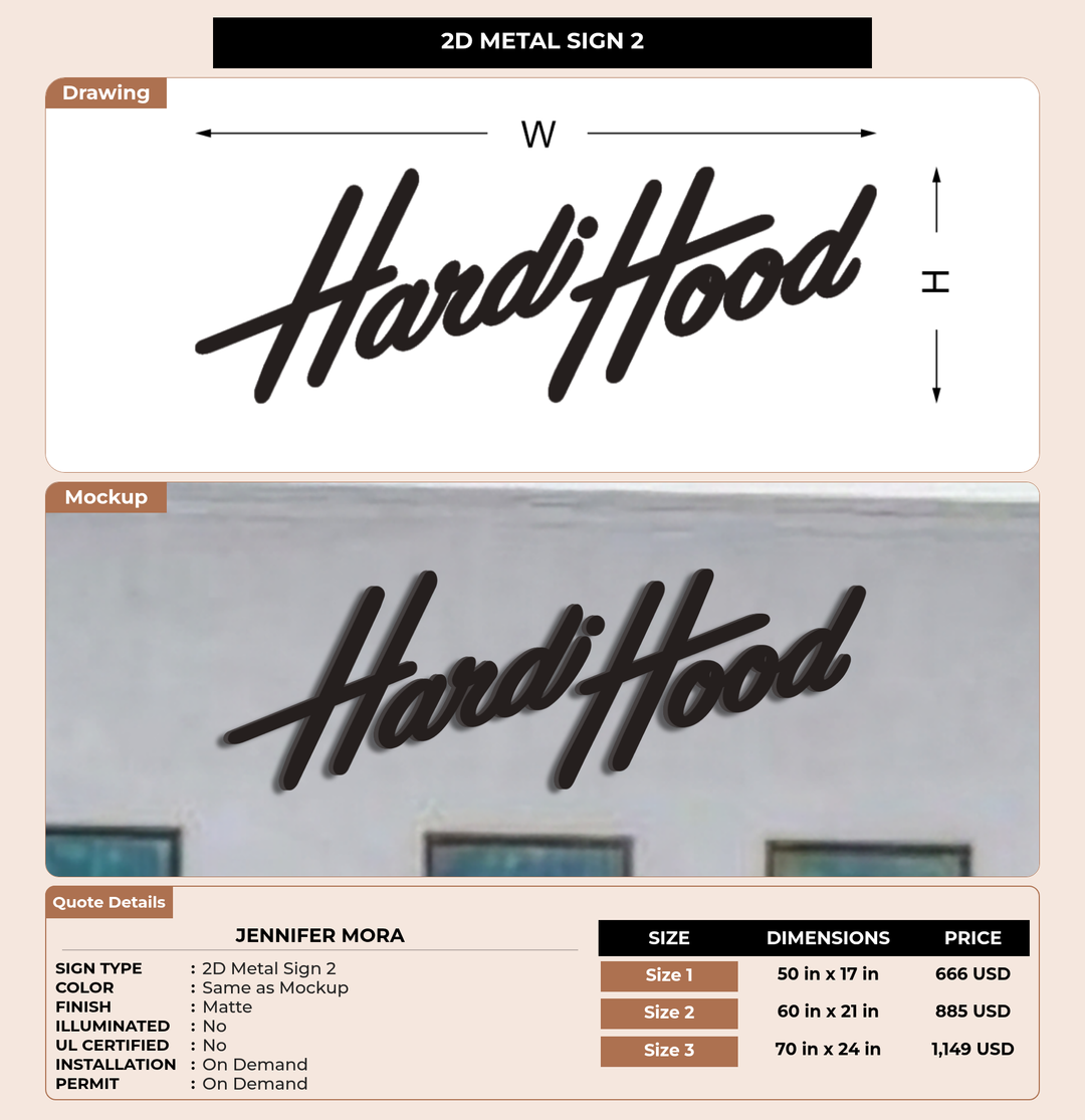 CUSTOM MOCKUP SIGN FOR Jennifer Mora