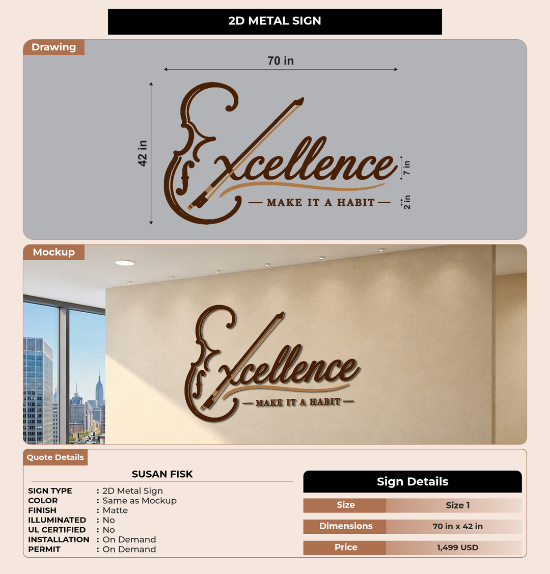 CUSTOM MOCKUP SIGN FOR Susan Fisk