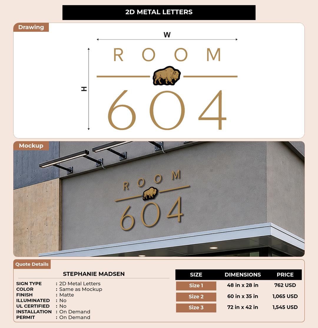 CUSTOM MOCKUP SIGN FOR Stephanie Madsen
