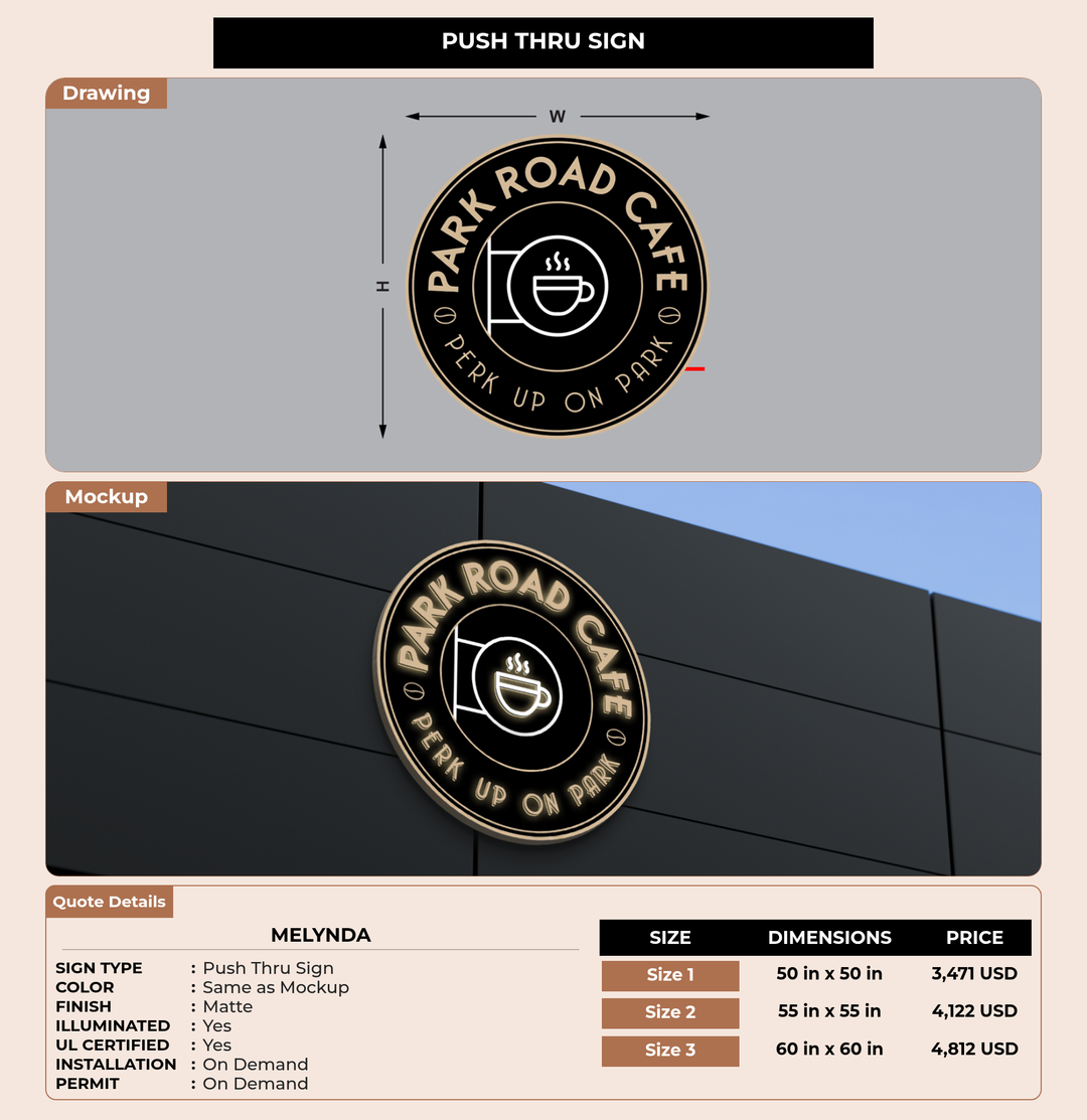 CUSTOM MOCKUP SIGN FOR Melynda