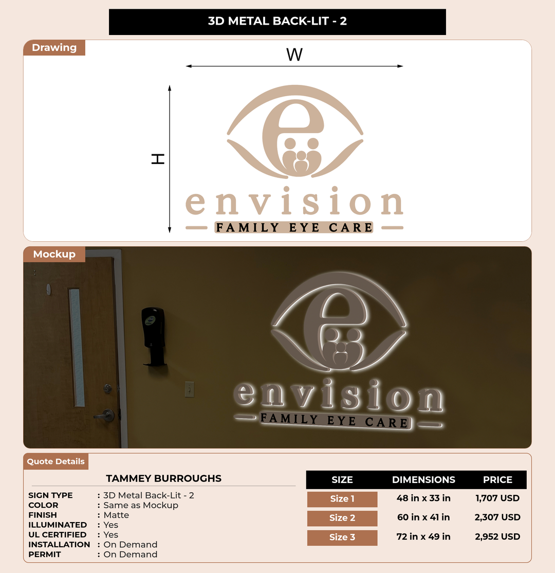 CUSTOM MOCKUP SIGN FOR Tammey Burroughs