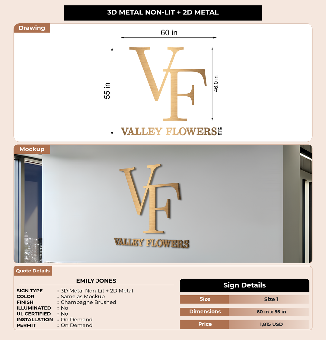CUSTOM MOCKUP SIGN FOR Emily Jones