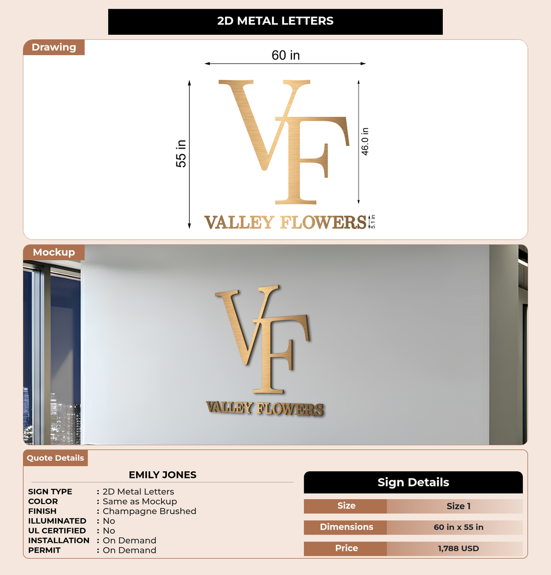 CUSTOM MOCKUP SIGN FOR Emily Jones