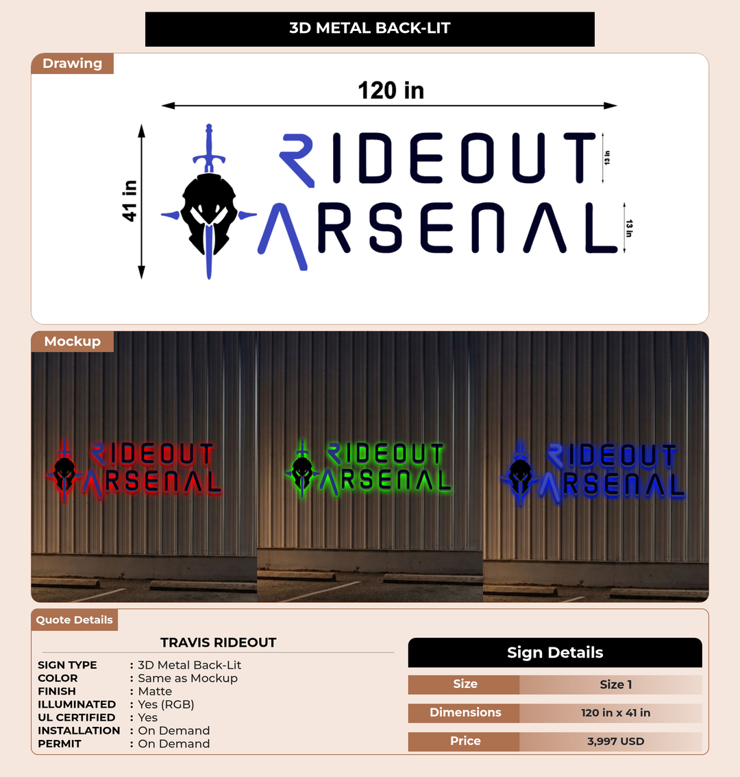 CUSTOM MOCKUP SIGN FOR Travis Rideout