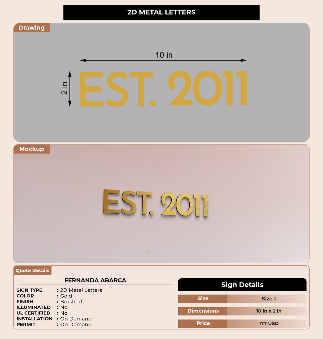 CUSTOM MOCKUP SIGN FOR Fernanda Abarca