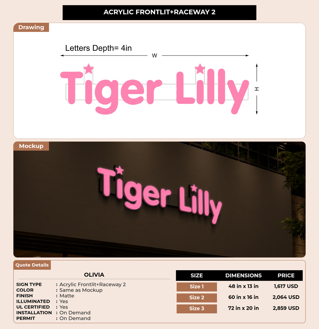 CUSTOM MOCKUP SIGN FOR Olivia