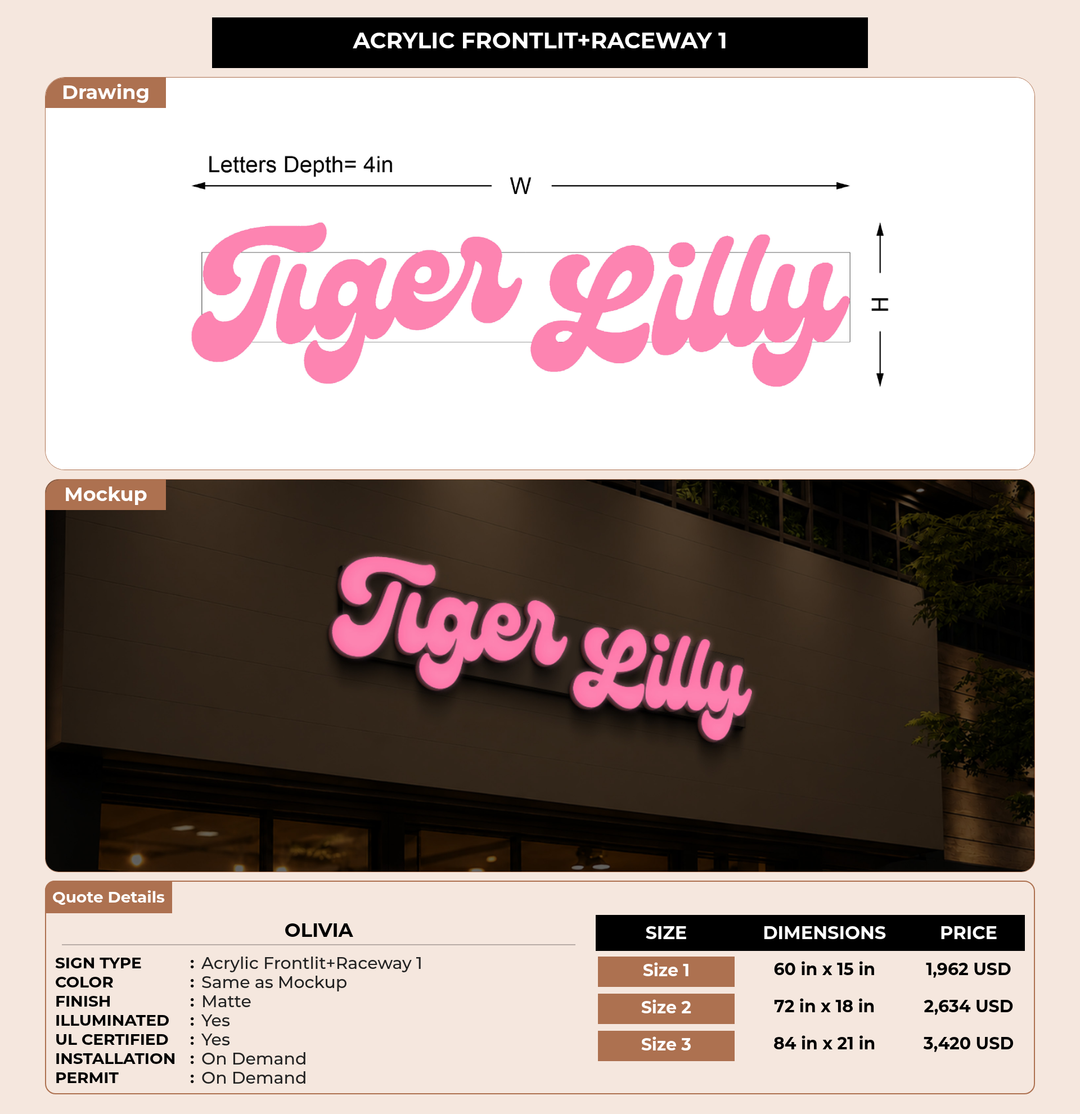 CUSTOM MOCKUP SIGN FOR Olivia