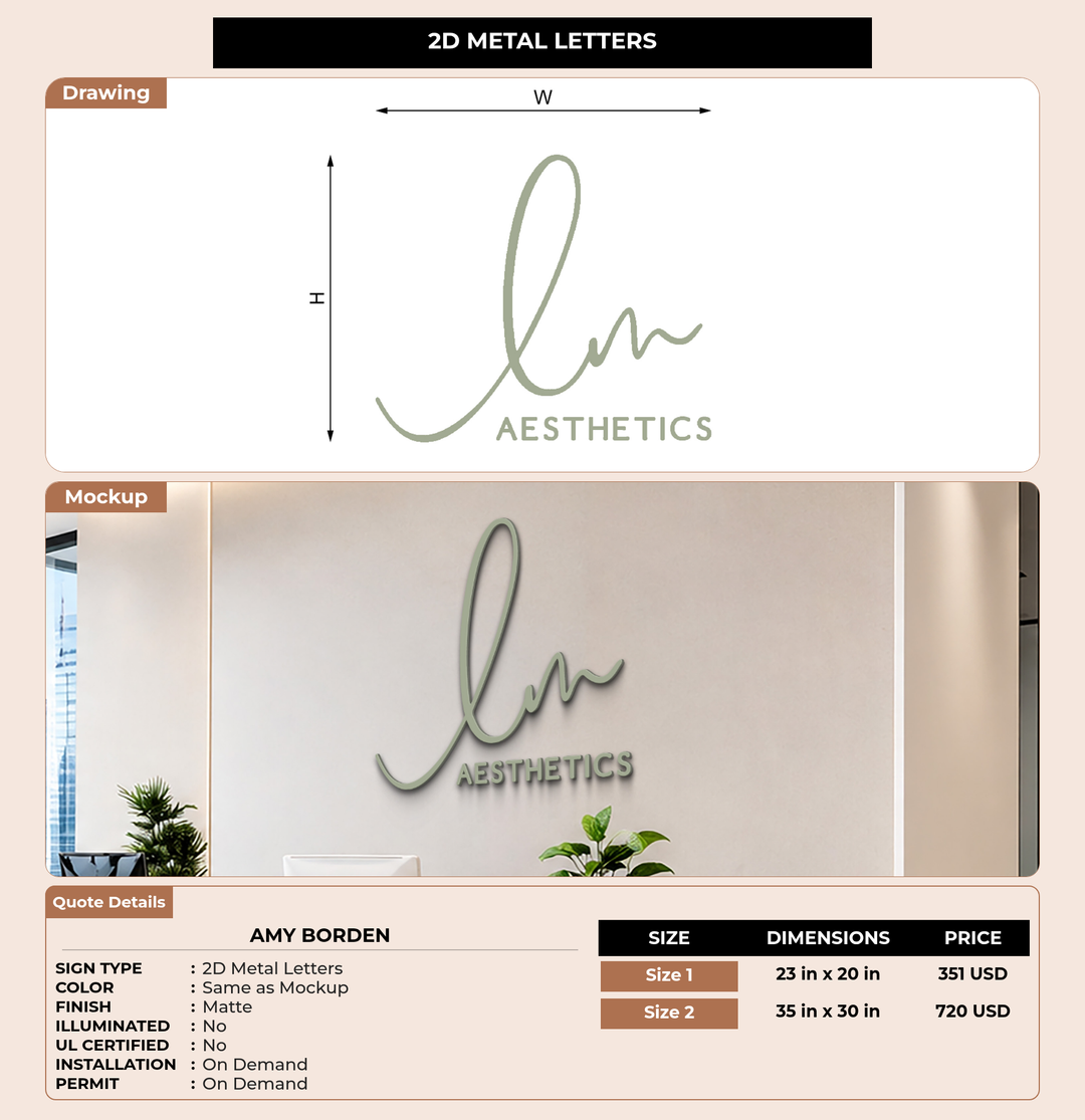 CUSTOM MOCKUP SIGN FOR Amy Borden