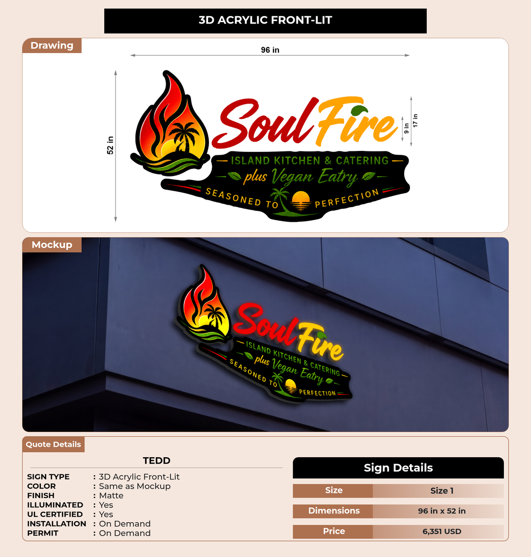 CUSTOM MOCKUP SIGN FOR Tedd