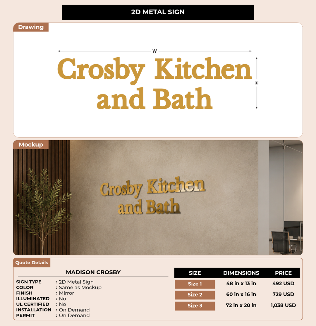 CUSTOM MOCKUP SIGN FOR madison crosby