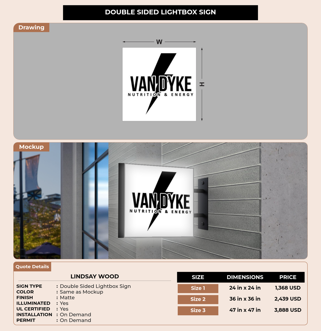 CUSTOM MOCKUP SIGN FOR Lindsay Wood