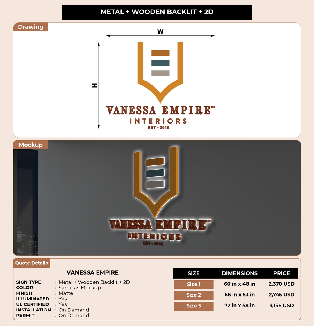 CUSTOM MOCKUP SIGN FOR Vanessa Empire