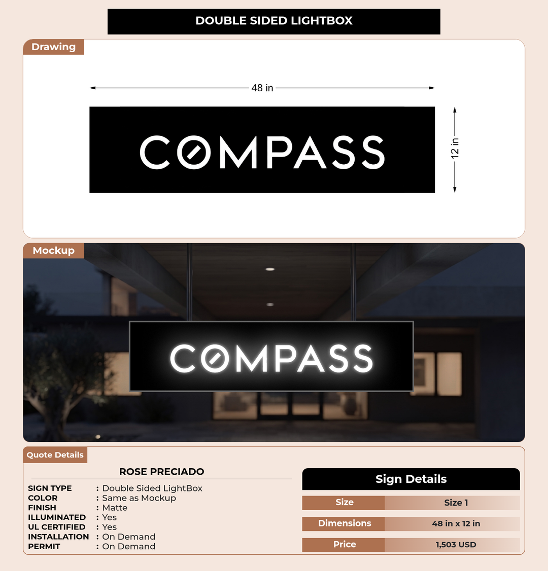 CUSTOM MOCKUP SIGN FOR Rose Preciado