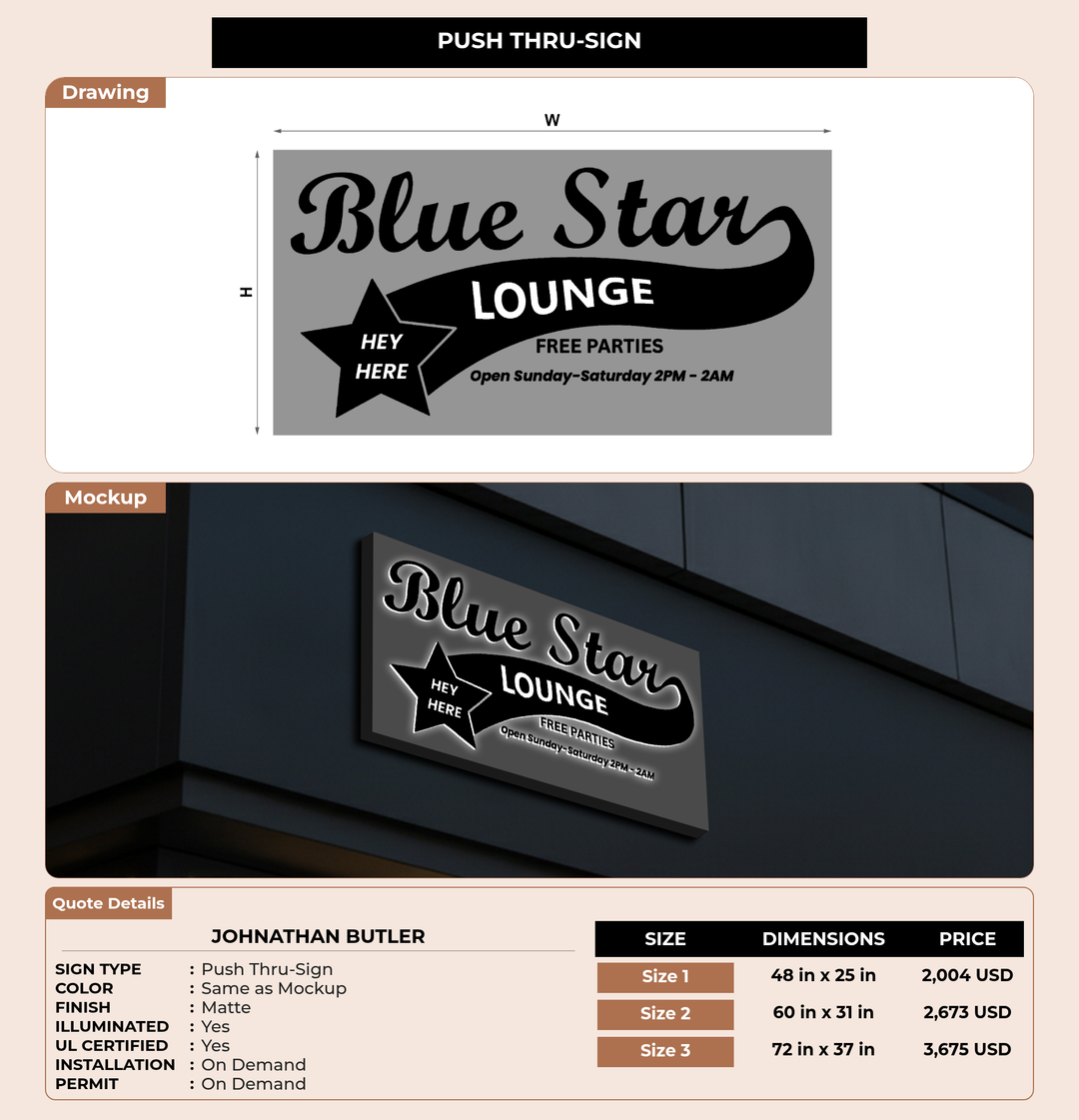 CUSTOM MOCKUP SIGN FOR Johnathan Butler