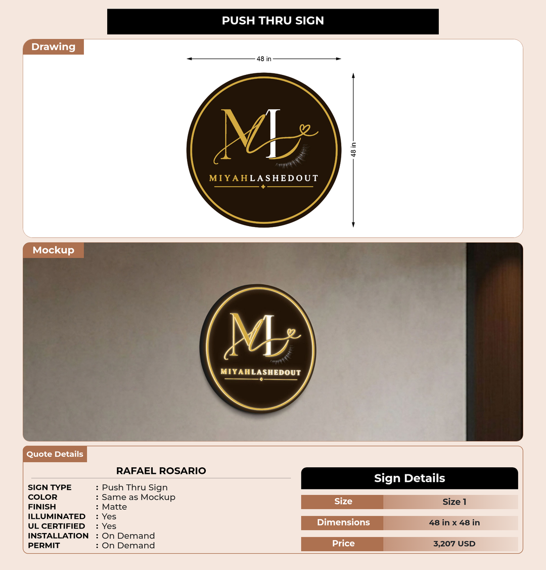 CUSTOM MOCKUP SIGN FOR Rafael Rosario