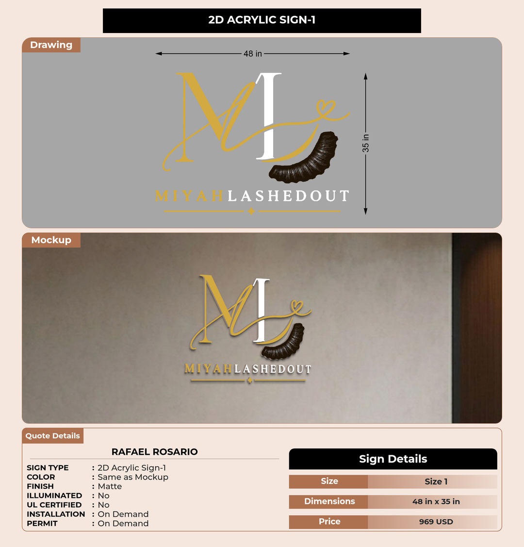 CUSTOM MOCKUP SIGN FOR Rafael Rosario