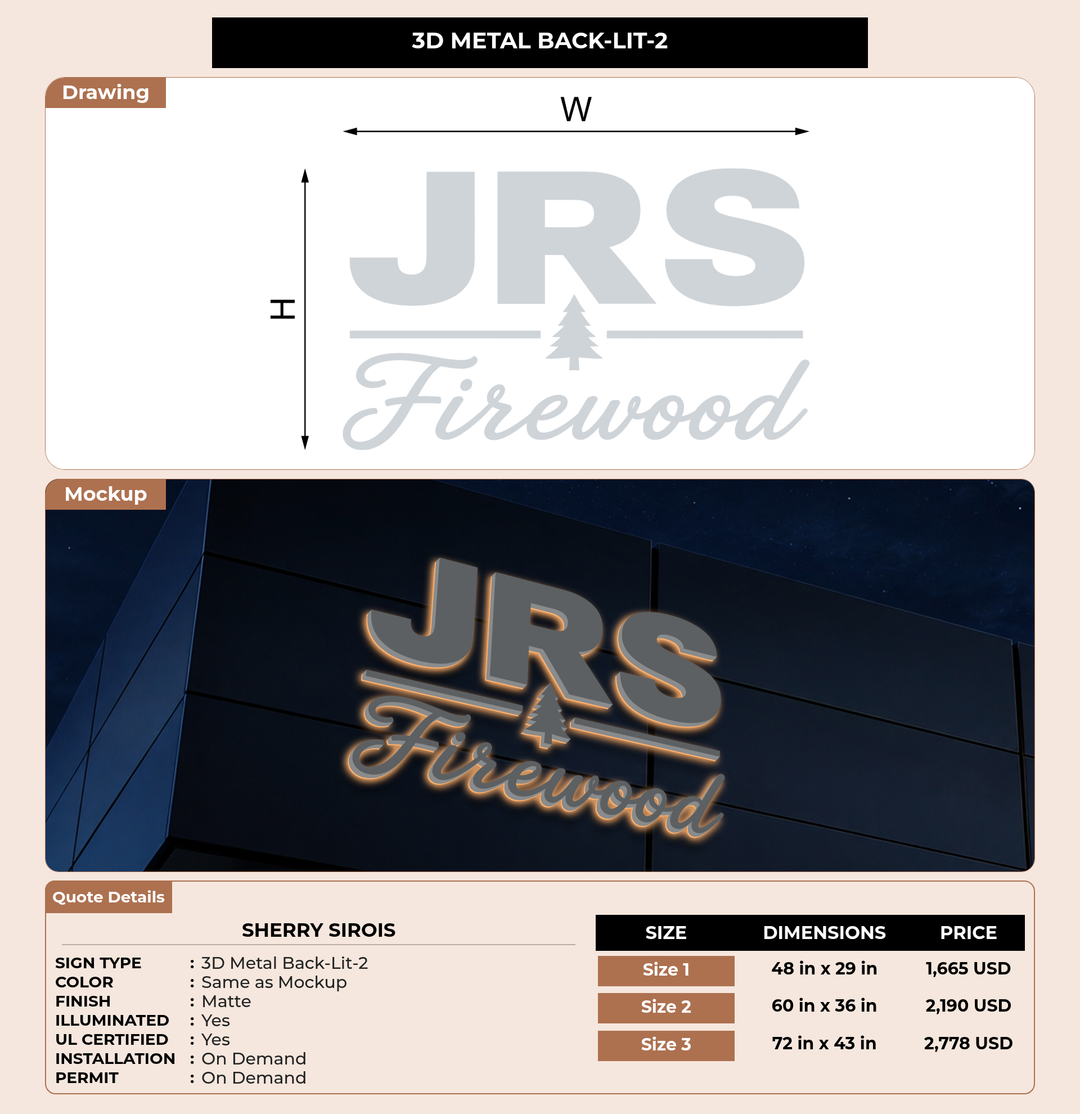 CUSTOM MOCKUP SIGN FOR Sherry Sirois
