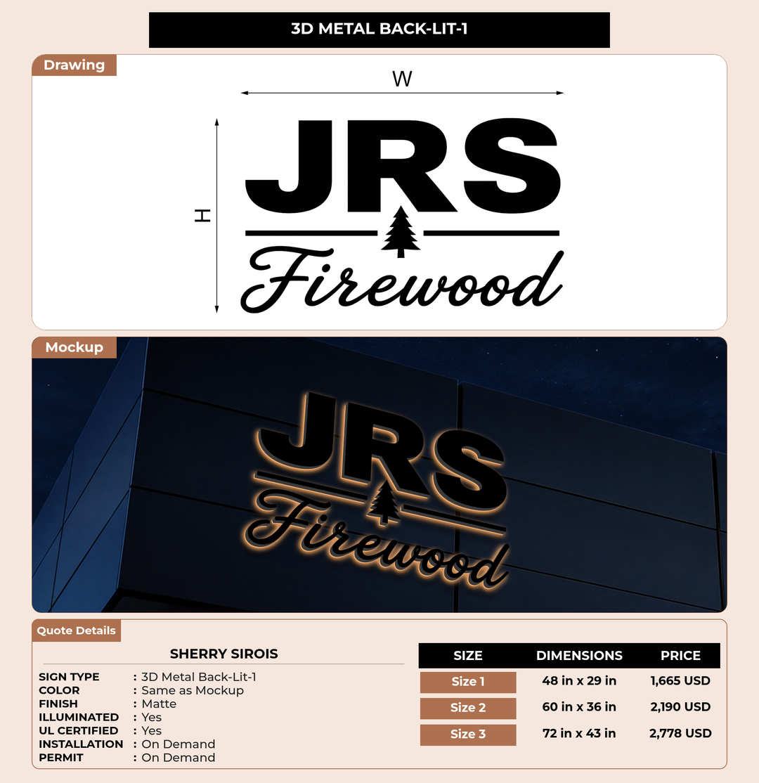 CUSTOM MOCKUP SIGN FOR Sherry Sirois