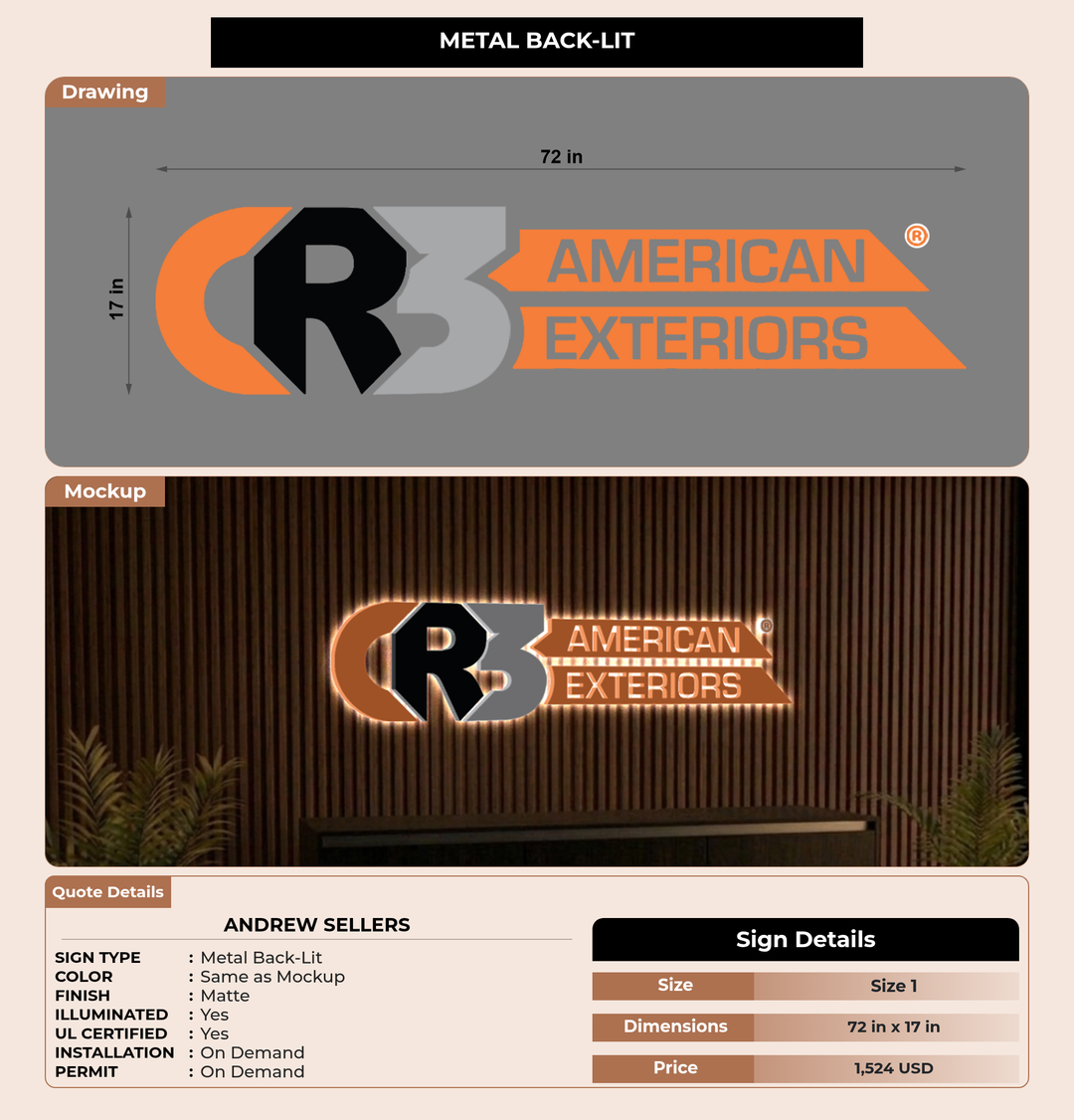 CUSTOM MOCKUP SIGN FOR Andrew Sellers