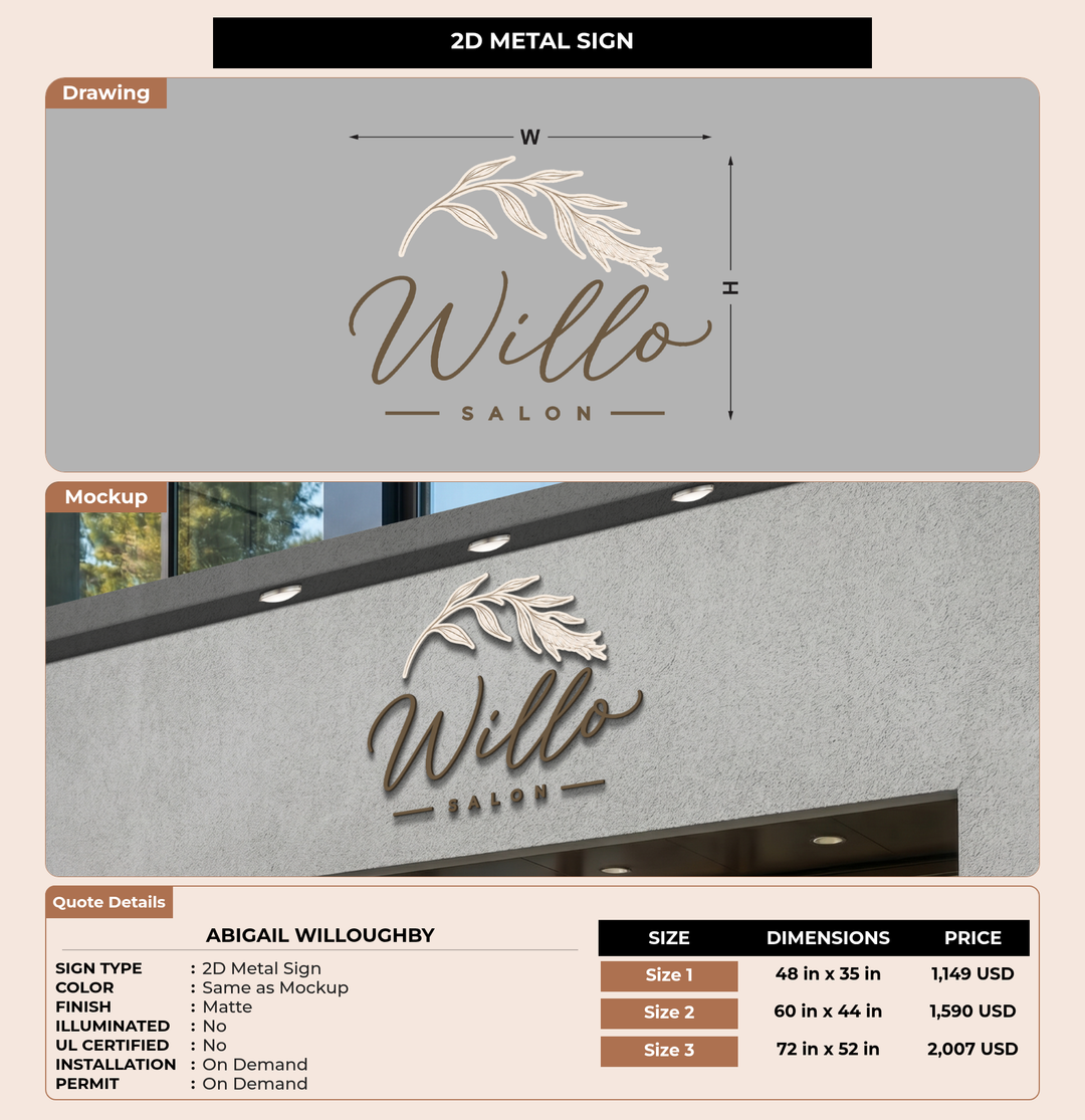 CUSTOM MOCKUP SIGN FOR Abigail Willoughby