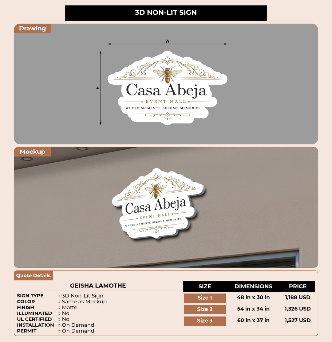 CUSTOM MOCKUP SIGN FOR Geisha Lamothe