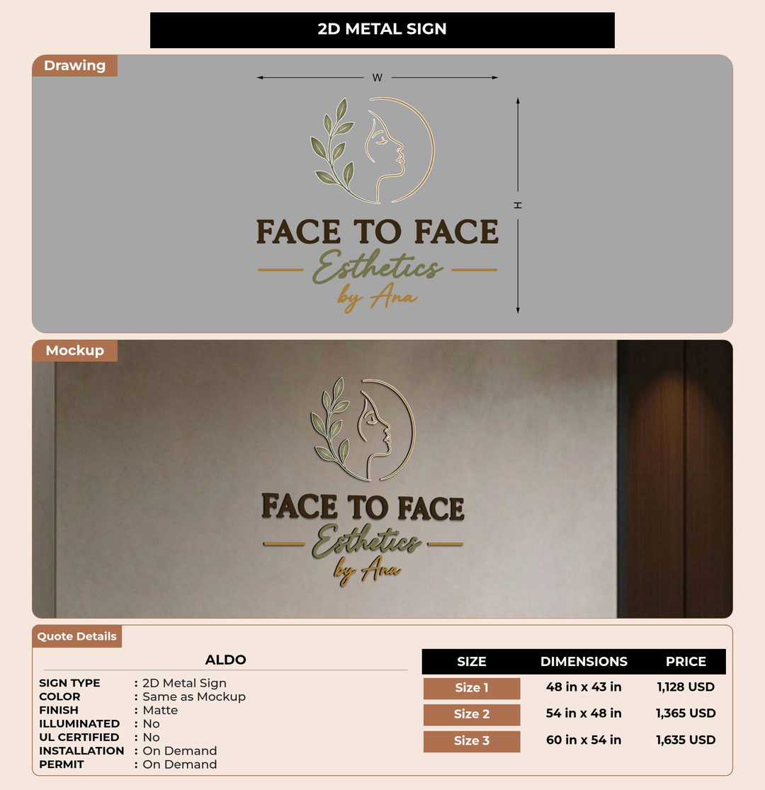 CUSTOM MOCKUP SIGN FOR Aldo