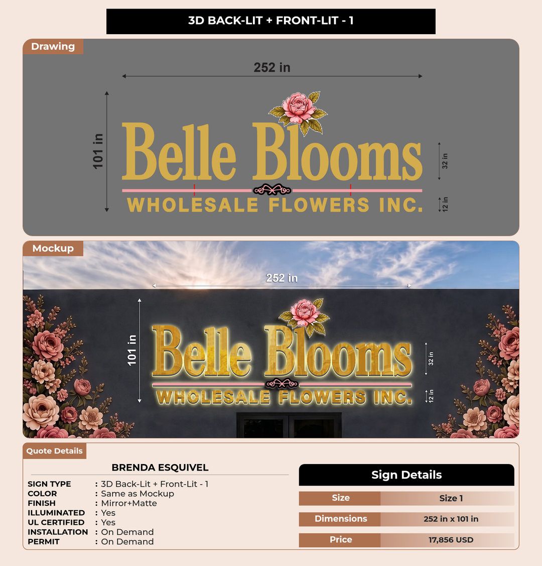 CUSTOM MOCKUP SIGN FOR Brenda Esquivel