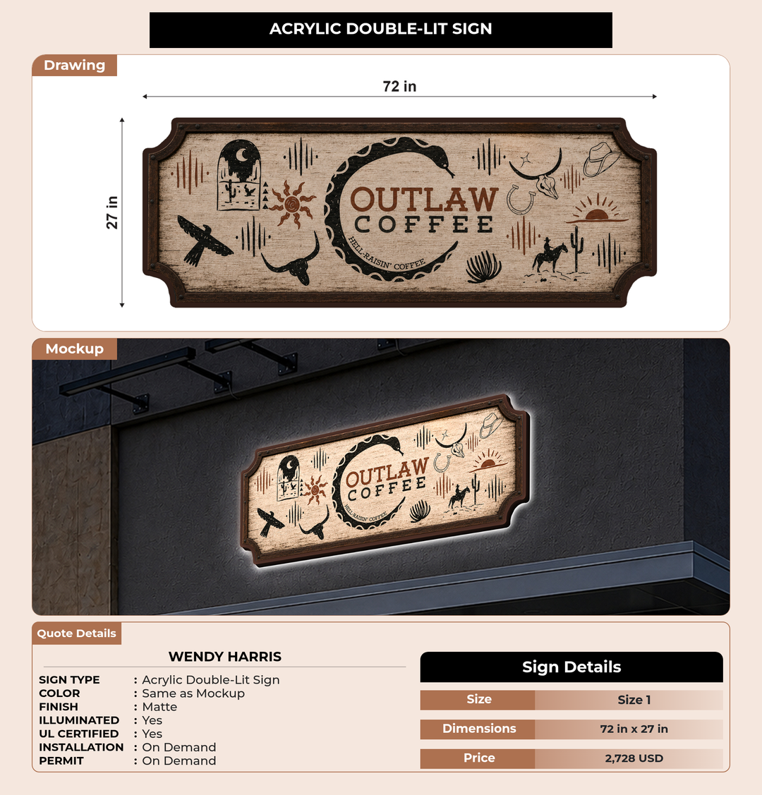 CUSTOM MOCKUP SIGN FOR Wendy Harris