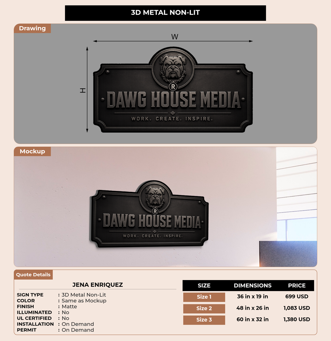 CUSTOM MOCKUP SIGN FOR Jena Enriquez